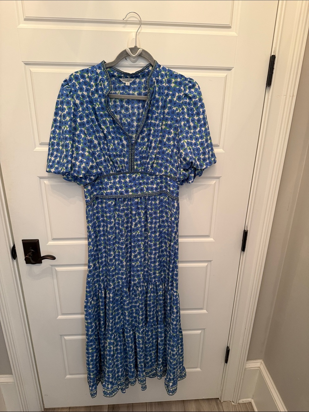 Max Studio Blue Floral Maxi Dress